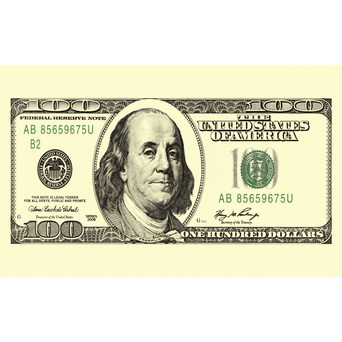 100 Dollar Note (USA) 5'x3' - World Flag Shop