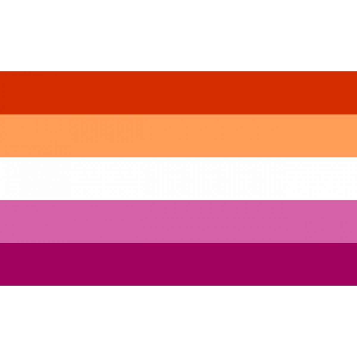 Lesbian 5 stripes (Gay Pride) 3'x2' - World Flag Shop