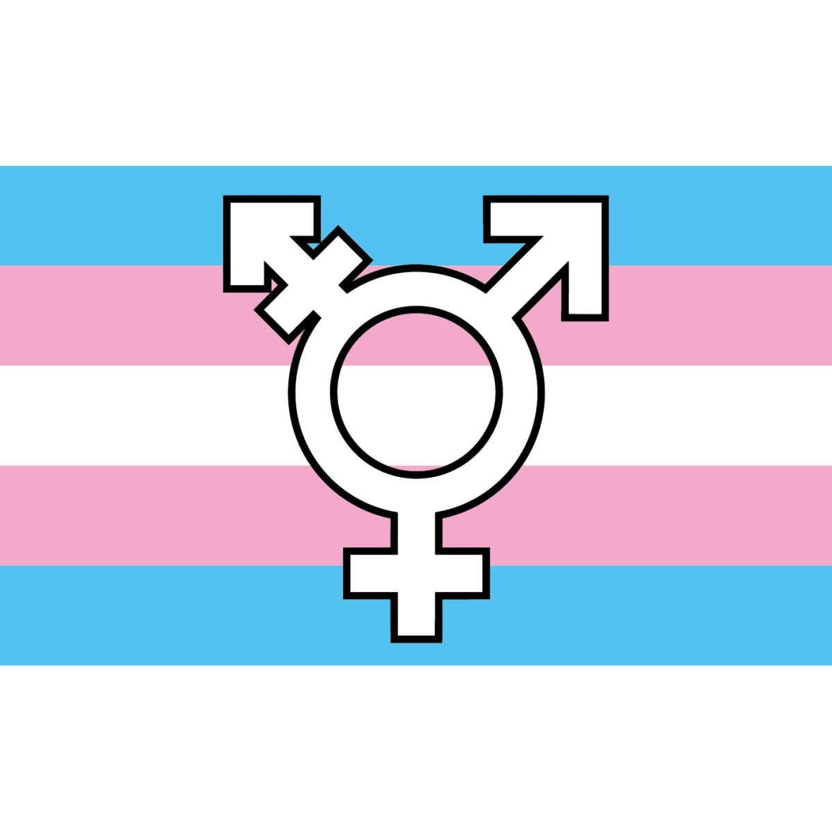 Trans Symbol L Transgender symbol (Gay Pride) 5'x3' TO CLEAR!! - World Flag Shop